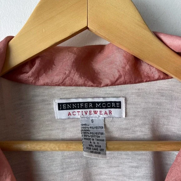 Vintage Jennifer Moore Activewear Jacket Womens Small Pink Art Deco Sporty Boho - Picture 3 of 6